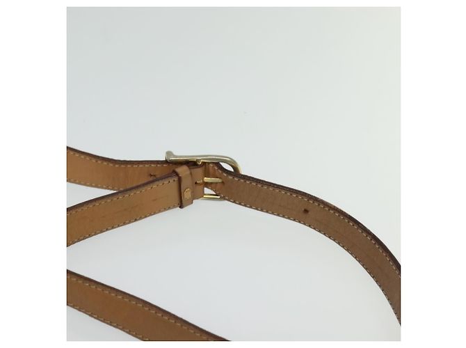 Céline Borsa a Spalla in Tela Macadam CELINE in Pelle PVC Marrone Oro Auth 132726 D'oro - vista 8