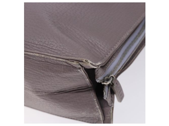 LOEWE Schultertasche aus Leder Grau Silber Authentisch fm4815 Braun - Ansicht 16