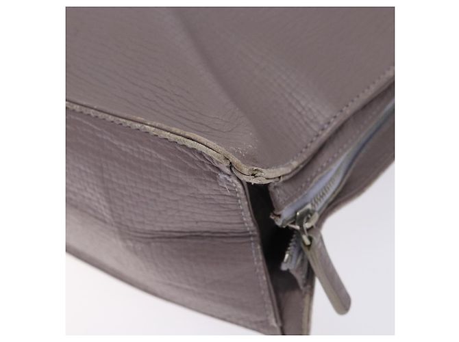 LOEWE Schultertasche aus Leder Grau Silber Authentisch fm4815 Braun - Ansicht 8
