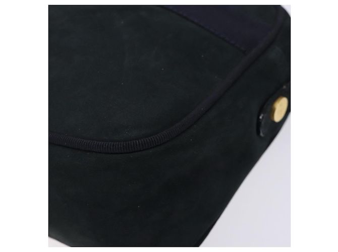 Borsa a Spalla Vala in Camoscio Blu Navy e Oro Auth BA4188 di Salvatore Ferragamo D'oro - vista 10