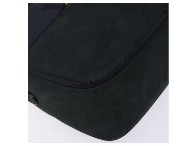 Borsa a Spalla Vala in Camoscio Blu Navy e Oro Auth BA4188 di Salvatore Ferragamo D'oro - vista 11