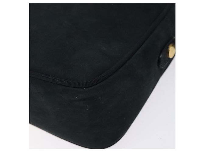 Borsa a Spalla Vala in Camoscio Blu Navy e Oro Auth BA4188 di Salvatore Ferragamo D'oro - vista 12