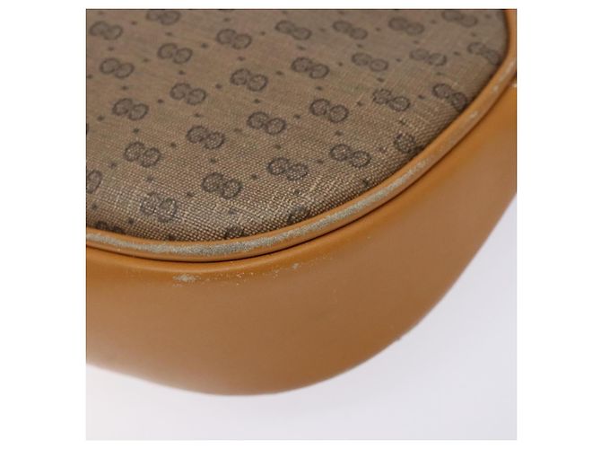 Gucci Borsa a Spalla Micro GG Supreme PVC Beige Oro 007 084 0094 Auth BA4197 D'oro - vista 10