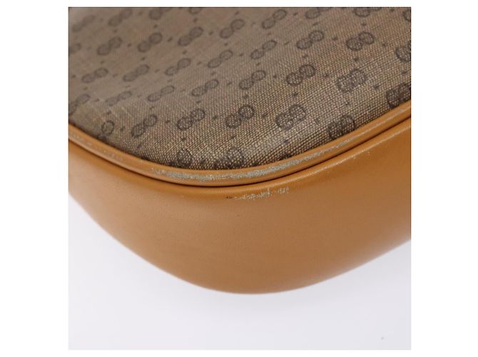 Gucci Borsa a Spalla Micro GG Supreme PVC Beige Oro 007 084 0094 Auth BA4197 D'oro - vista 11