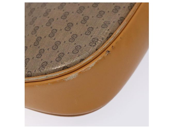 Gucci Borsa a Spalla Micro GG Supreme PVC Beige Oro 007 084 0094 Auth BA4197 D'oro - vista 13