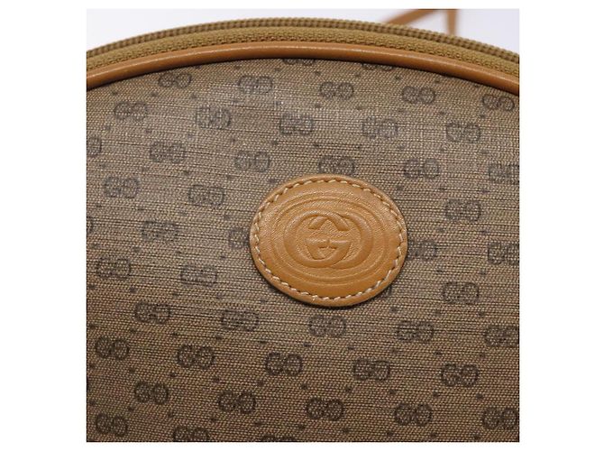 Gucci Borsa a Spalla Micro GG Supreme PVC Beige Oro 007 084 0094 Auth BA4197 D'oro - vista 14