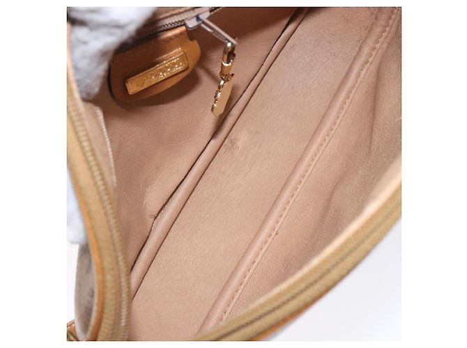 Gucci Borsa a Spalla Micro GG Supreme PVC Beige Oro 007 084 0094 Auth BA4197 D'oro - vista 17
