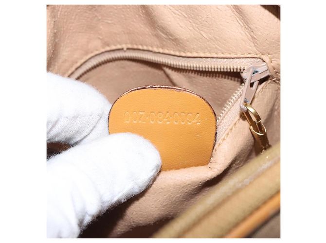 Gucci Borsa a Spalla Micro GG Supreme PVC Beige Oro 007 084 0094 Auth BA4197 D'oro - vista 21