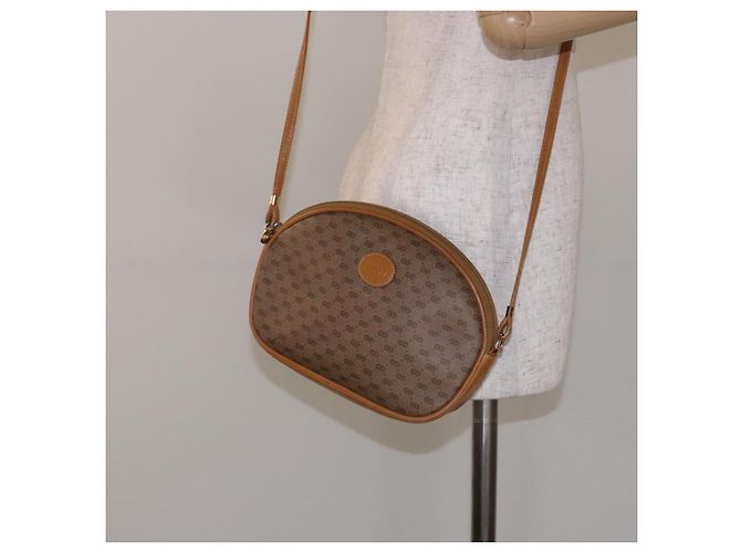 Gucci Borsa a Spalla Micro GG Supreme PVC Beige Oro 007 084 0094 Auth BA4197 D'oro - vista 22