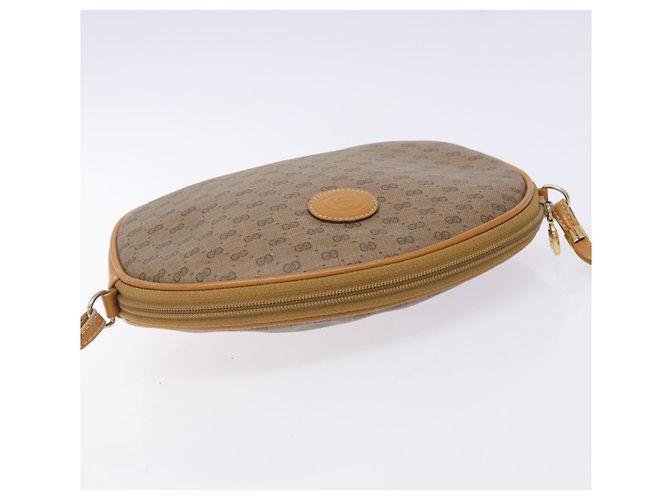 Gucci Borsa a Spalla Micro GG Supreme PVC Beige Oro 007 084 0094 Auth BA4197 D'oro - vista 6