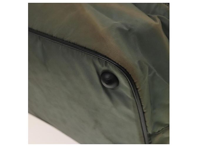 Borsa sportiva Boston in nylon grigio argento di PRADA Auth bs27925 Marrone - vista 16