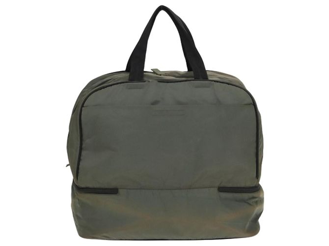 Borsa sportiva Boston in nylon grigio argento di PRADA Auth bs27925 Marrone - vista 2