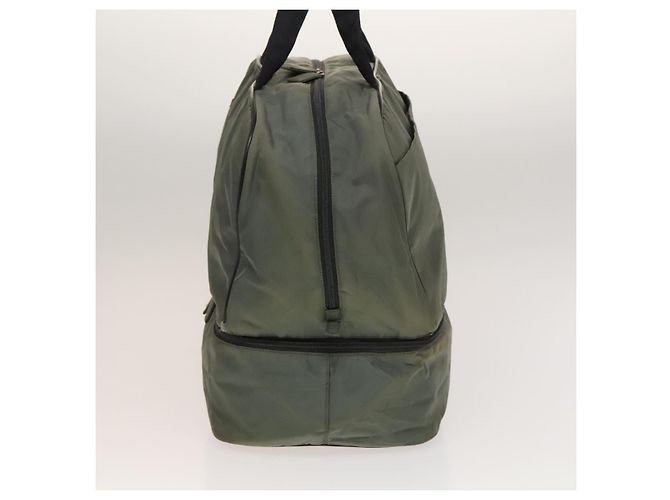 Borsa sportiva Boston in nylon grigio argento di PRADA Auth bs27925 Marrone - vista 3