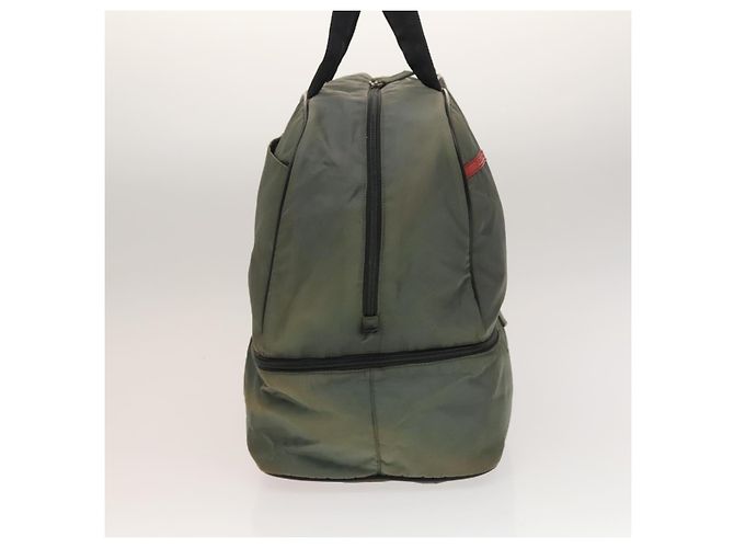 Borsa sportiva Boston in nylon grigio argento di PRADA Auth bs27925 Marrone - vista 4