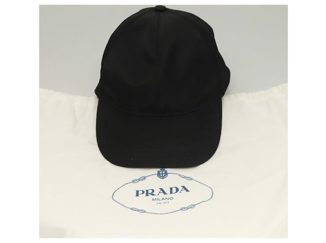 Cappello in nylon M nero Auth mr1473 PRADA - vista 12