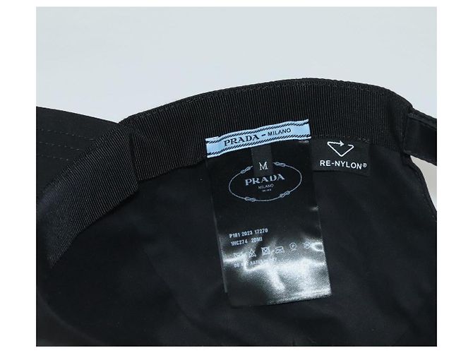 Cappello in nylon M nero Auth mr1473 PRADA - vista 15