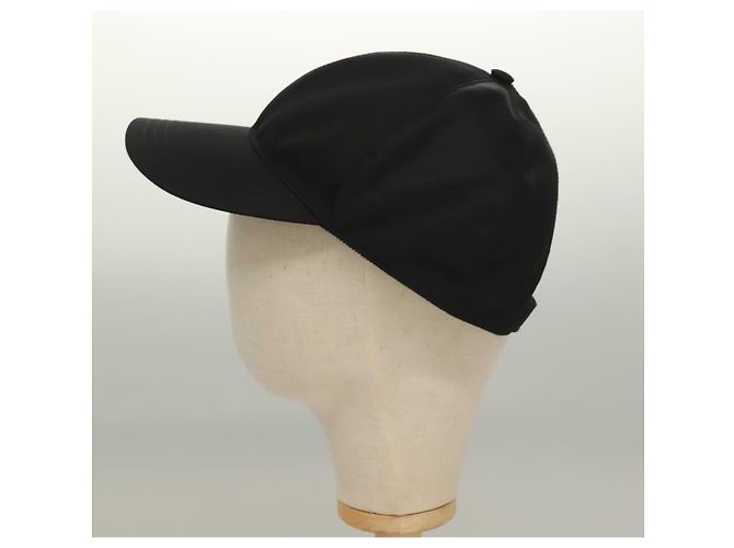 Cappello in nylon M nero Auth mr1473 PRADA - vista 3