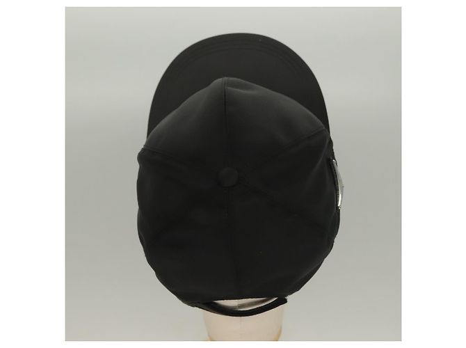 Cappello in nylon M nero Auth mr1473 PRADA - vista 5
