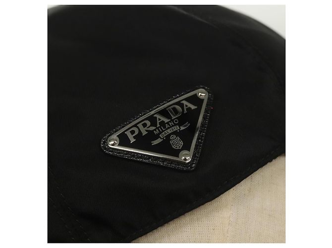 Cappello in nylon M nero Auth mr1473 PRADA - vista 6