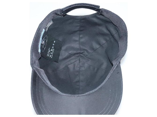 Cappello in nylon M nero Auth mr1473 PRADA - vista 8