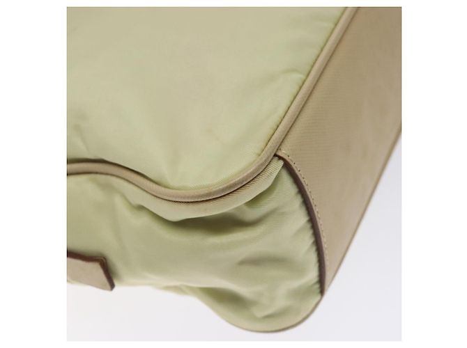 PRADA Borsa a mano in nylon beige oro Auth 132576 D'oro - vista 16