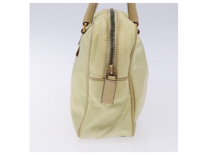 PRADA Borsa a mano in nylon beige oro Auth 132576 D'oro - vista 4