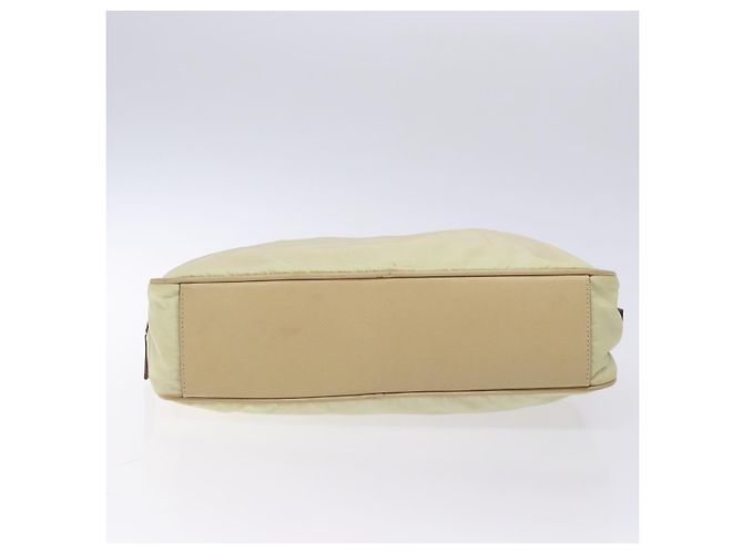 PRADA Borsa a mano in nylon beige oro Auth 132576 D'oro - vista 5