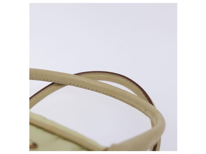 PRADA Borsa a mano in nylon beige oro Auth 132576 D'oro - vista 8