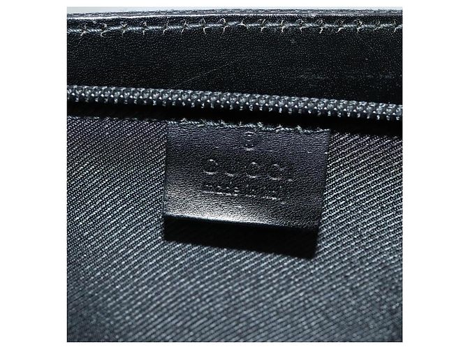 Borsa a mano in tela GG Gucci Nera Argento 015 3708 Auth ep9732 Nero - vista 15