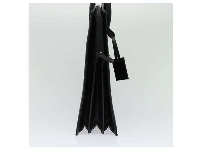 Borsa a mano in tela GG Gucci Nera Argento 015 3708 Auth ep9732 Nero - vista 4