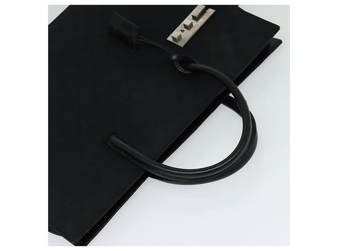Borsa a mano in tela GG Gucci Nera Argento 015 3708 Auth ep9732 Nero - vista 6