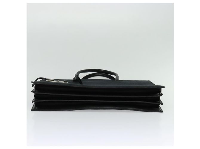 Borsa a mano in tela GG Gucci Nera Argento 015 3708 Auth ep9732 Nero - vista 9