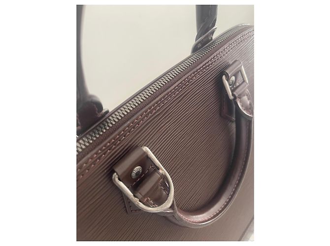 Louis Vuitton Alma PM Handbag Chocolate Epi Leather - view 3