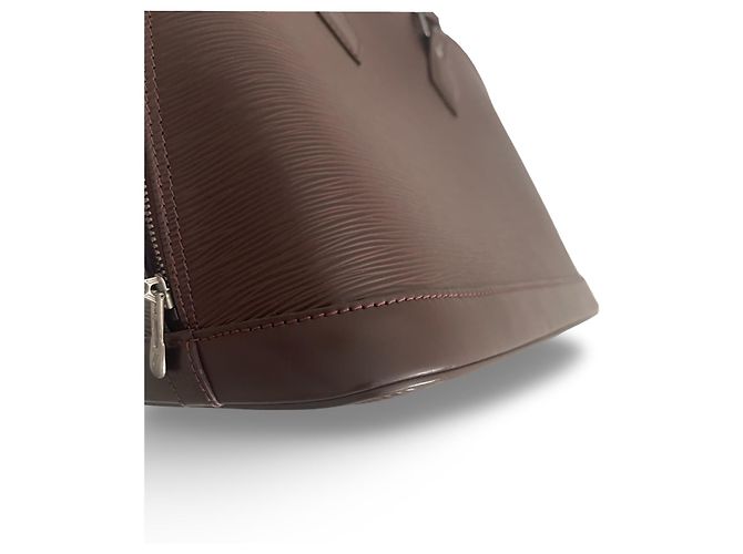 Louis Vuitton Alma PM Handbag Chocolate Epi Leather - view 9