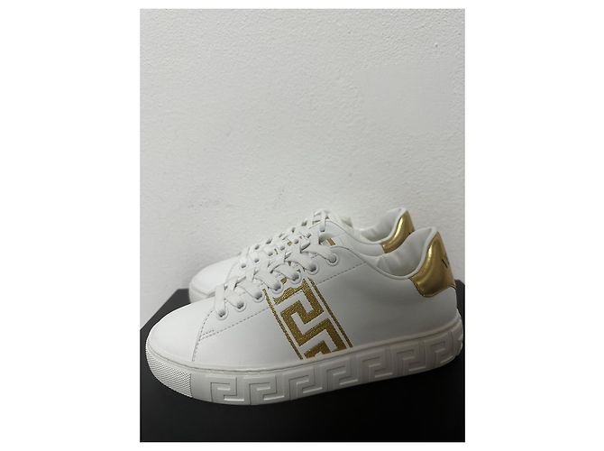 Greca Sneakers von Versace Weiß Golden - Ansicht 3