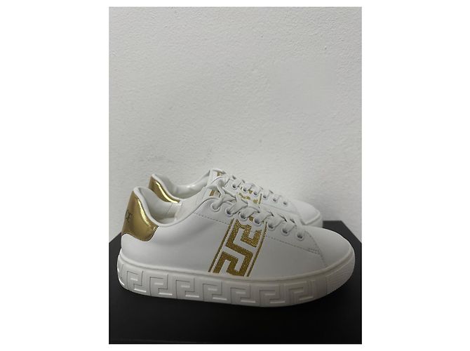 Greca Sneakers von Versace Weiß Golden - Ansicht 5