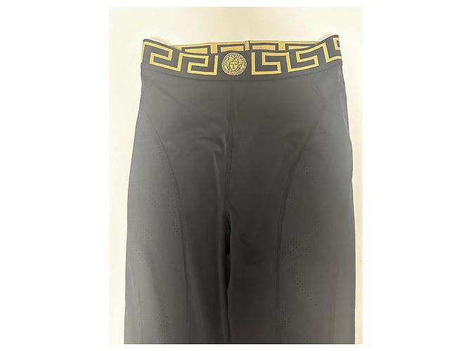 Leggings negros Greca de Versace Dorado - vista 3