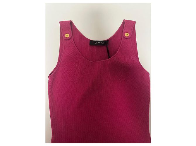 Versace Medusa Rosa Strick Mini Kleid Pink Golden Fuschia - Ansicht 3