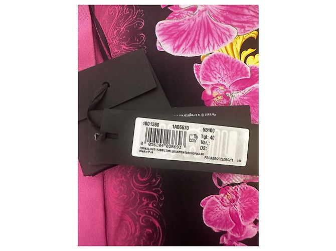 Camisa de seda Medusa Orchid de Versace Negro Rosa Multicolor - vista 5