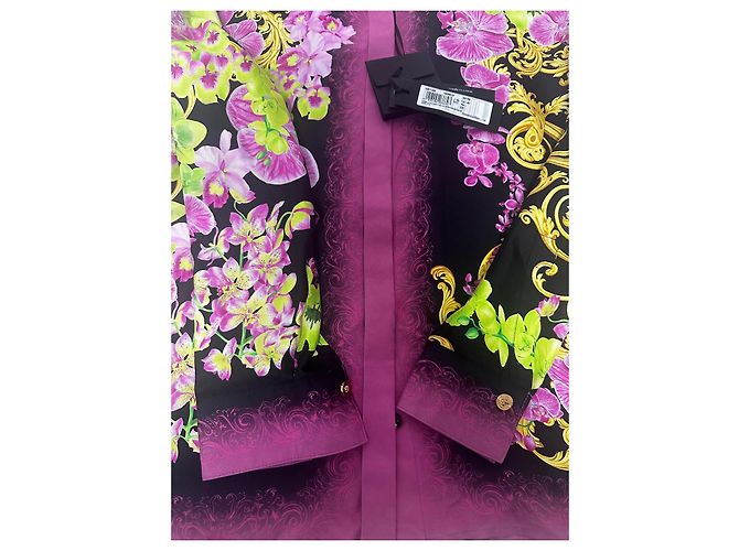 Camisa de seda Medusa Orchid de Versace Negro Rosa Multicolor - vista 6