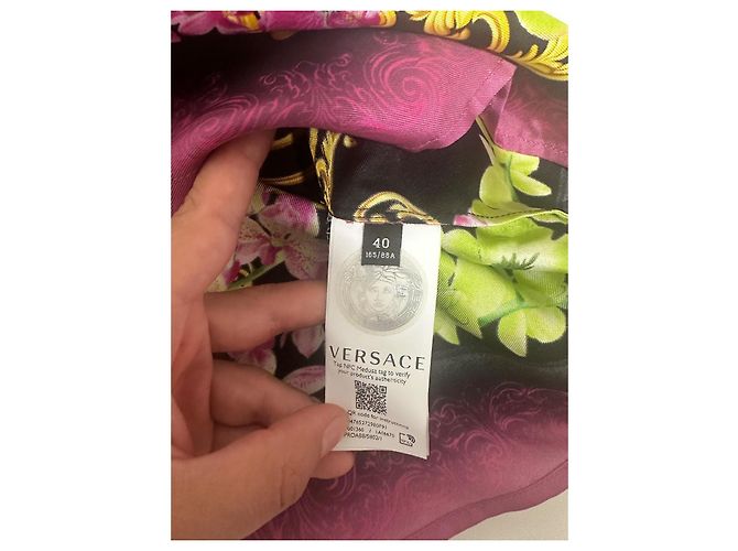 Camisa de seda Medusa Orchid de Versace Negro Rosa Multicolor - vista 8