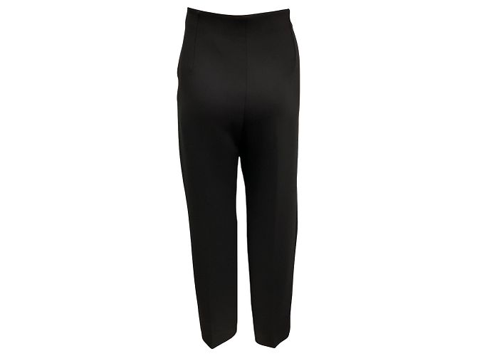 Pantalones de lana negra elástica Hermès Negro - vista 3