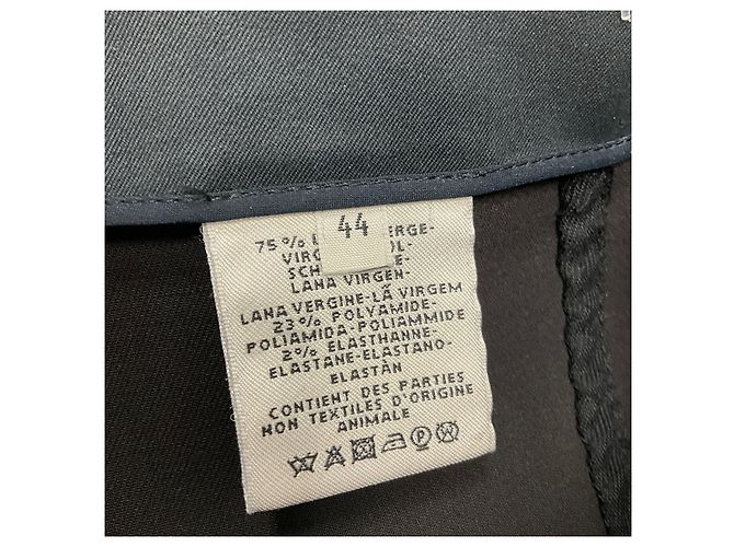 Pantalones de lana negra elástica Hermès Negro - vista 5