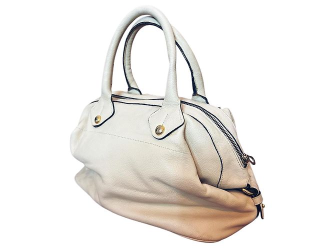 Borsa Loewe May Sand e Marrone Scuro in Vitello Sabbia - vista 4