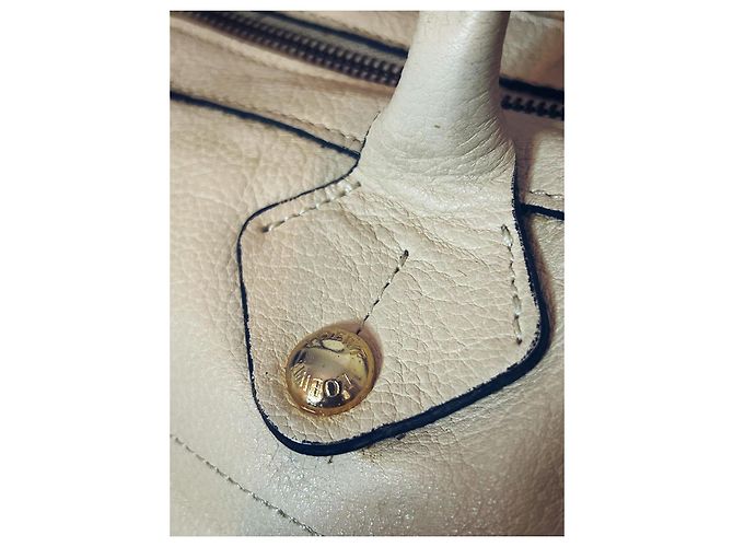 Borsa Loewe May Sand e Marrone Scuro in Vitello Sabbia - vista 5