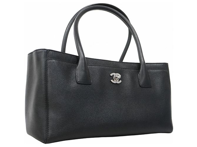 Chanel Executive Leder Tote Tasche Schwarz - Ansicht 2