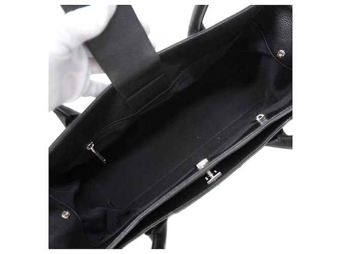 Chanel Executive Leder Tote Tasche Schwarz - Ansicht 4