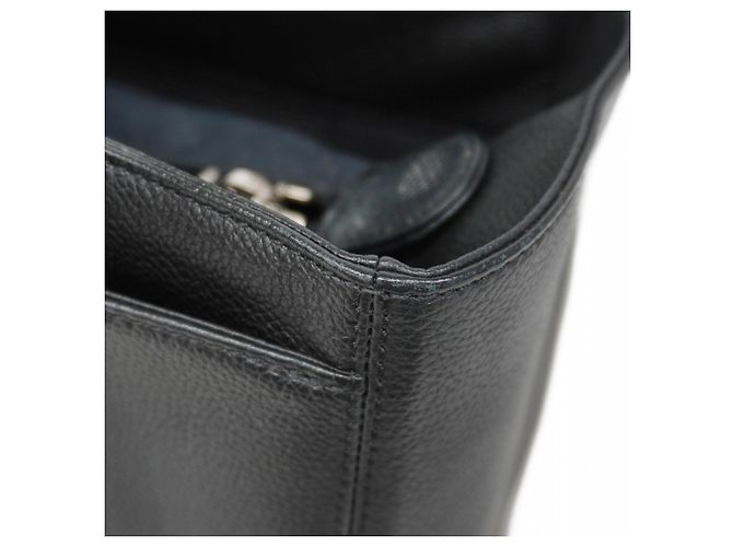 Chanel Executive Leder Tote Tasche Schwarz - Ansicht 6