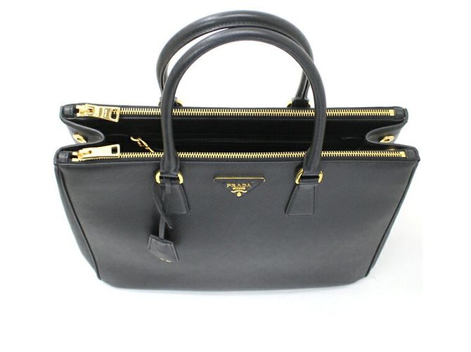 Borsa Galleria Prada in Saffiano Lux nero - vista 11