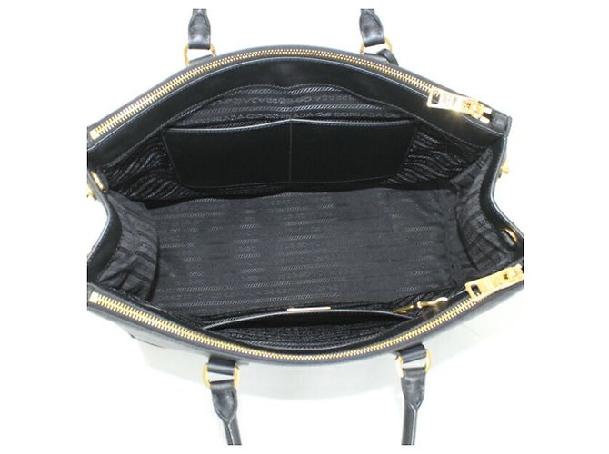 Borsa Galleria Prada in Saffiano Lux nero - vista 15